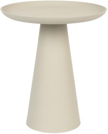 Sidebord Studio White Ringar Småbord ø39     H45   Cm Lysgrå Belagt Metal