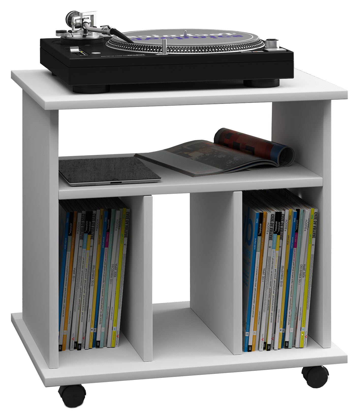 Sidebord Til Vinyl-plader     59      60      45 Cm  Hvid