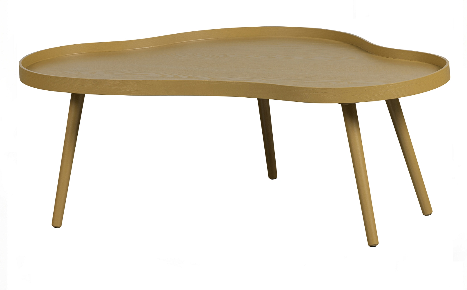 Sidebord Woood Mae   Organisk Formet Småbord   Mdf   Fyrretræ  Beige  35x58x100 Cm