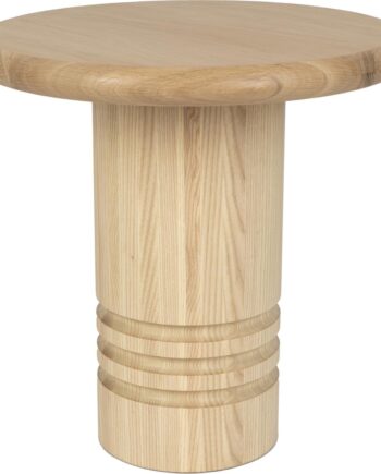 Sidebord Zuiver Chunk Småbord ø45 H45 Cm Egfiner   Massivt Egetræ Natur