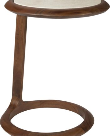 Sidebord Zuiver Doppio Akacietræ Marmortop Kaffe Lakeret H55 Cm