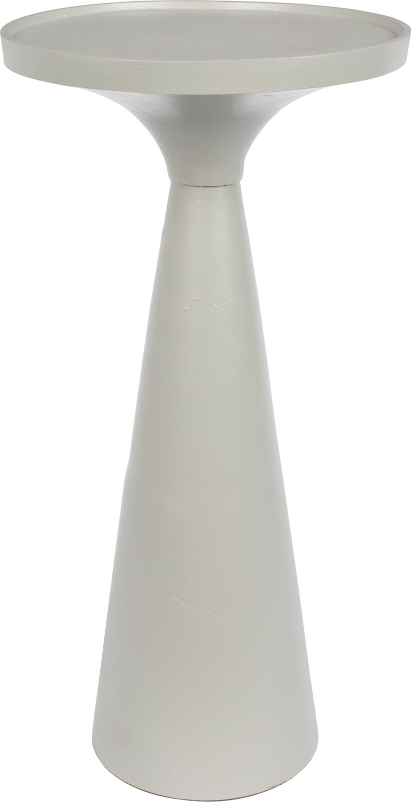 Sidebord Zuiver Floss Småbord ø28 H56 Cm Sølv Aluminium Rund Hævet Kant