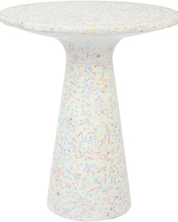 Sidebord Zuiver Victoria Rundt Stuebord   Offwhite Terrazzo ø40   H45 Cm