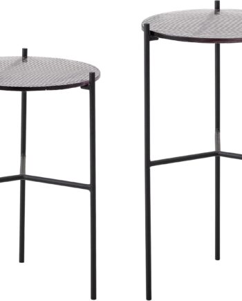 Sideborde Sæt Bloomingville Cille   Stk ø32 Cm Grå Glas   Jern 46 56 Cm