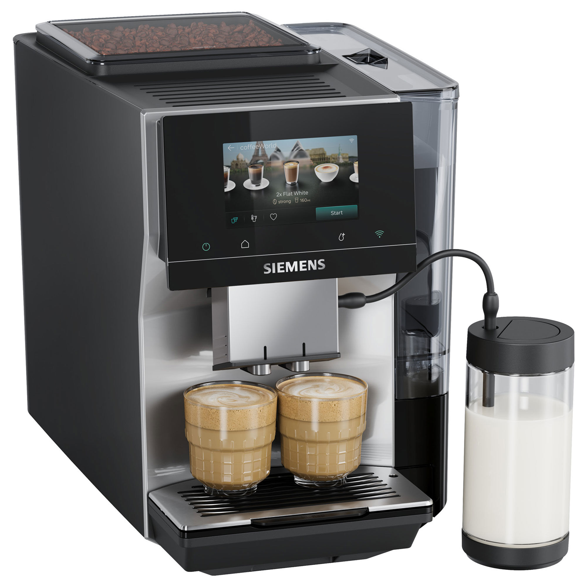 Siemens Eq700 Iaroma Tp725em7 Fuldautomatisk Espressomaskine Rustfrit Stål