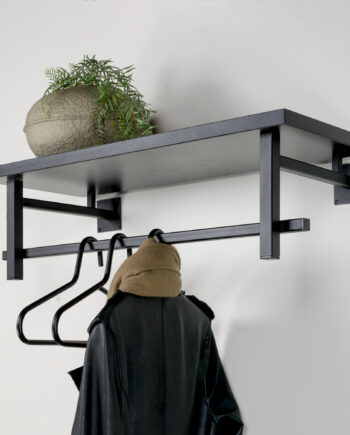 Simpson Hattehylde   Sort Metal Og Sort Træ- Bredde 76 Cm