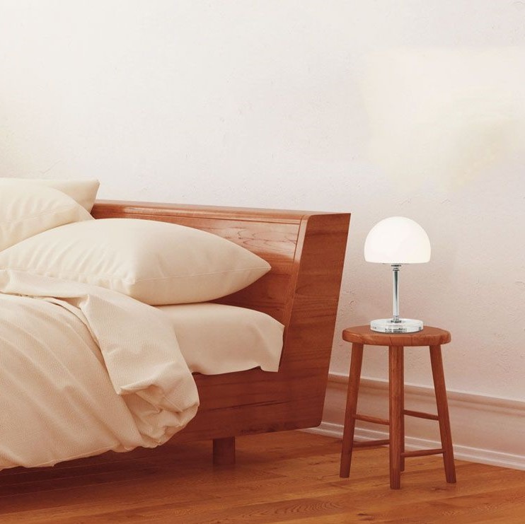 Sinatra Bordlampe Krom Og Glas