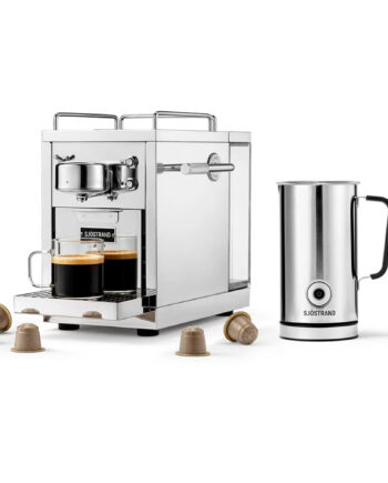 Sjöstrand Coffee Sjöstrand The Original   Kapselmaskine   Rustfrit Stål   Mælkeskummer