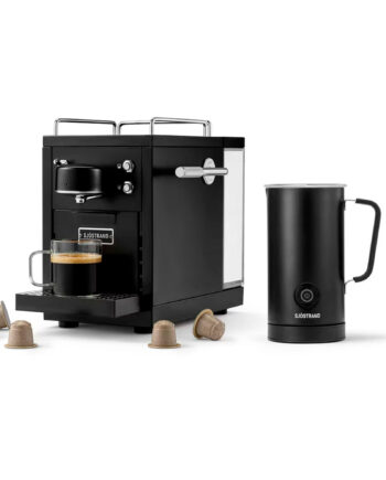 Sjöstrand Coffee Sjöstrand The Original   Kapselmaskine  Sort   Mælkeskummer