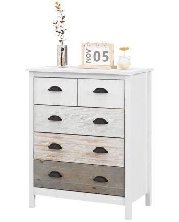 Skænk  Kommode    Skuffer  Lakeret Overflade  Mdf Og Fyrretræ  70   38   85 Cm  Hvid