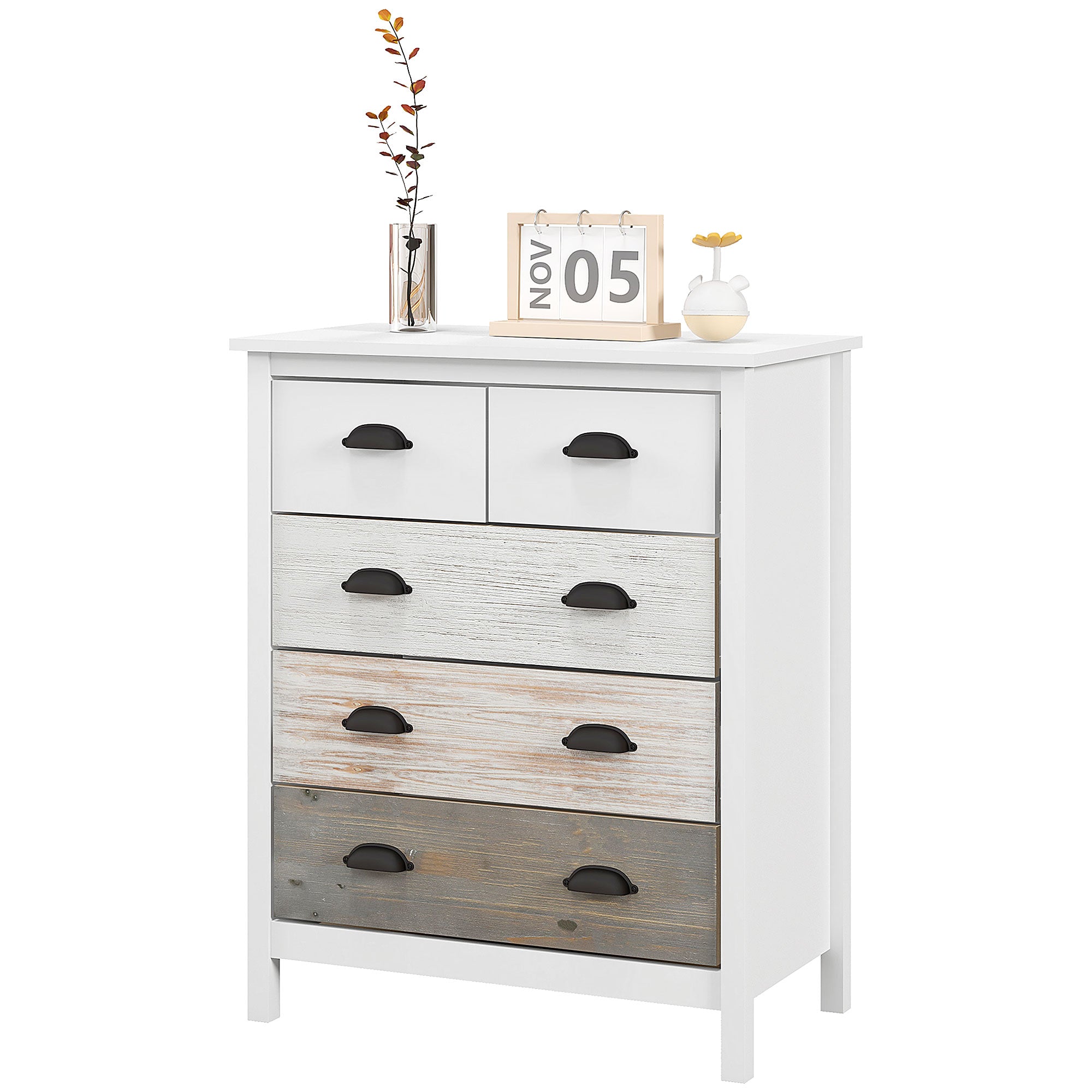 Skænk  Kommode    Skuffer  Lakeret Overflade  Mdf Og Fyrretræ  70   38   85 Cm  Hvid
