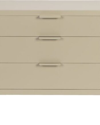 Skænk Studio White Kos Stenlysgrå 55x140x40 Cm Mdf Finér Med   Skuffer