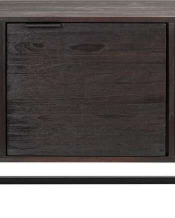 Skænk Studio White Webster 140   35   55 Cm Askegrå Teak Med Metalben   Elegant Opbevaring Med Tre Døre  Genanvendt Teaktræ