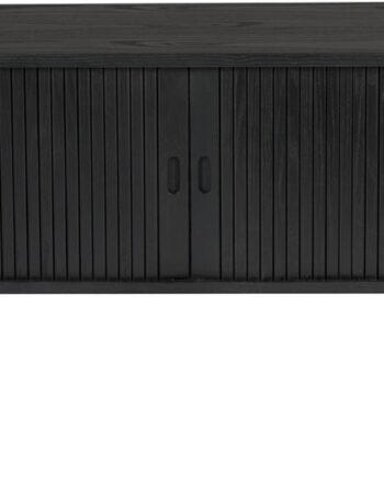 Skænk Zuiver Barbier Antracit Egetræsfinér Opbevaringsmøbel 120x40x58 Cm