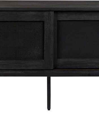 Skænk Zuiver Hardy   Antracit Egetræsfiner Med Metalnet-døre H60xb160xd45 Cm