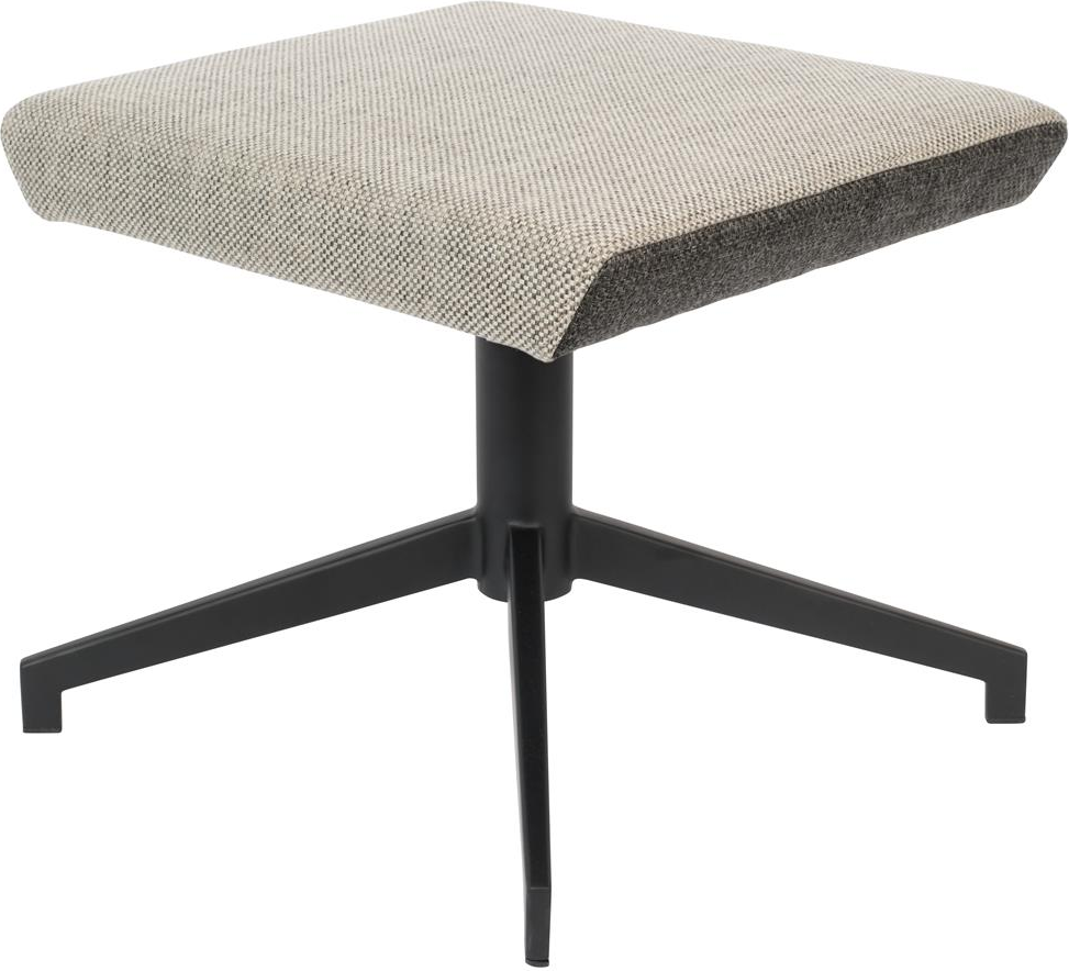 Skammel Fodskammel Zuiver Hocker Lysgrå Drejelig Polyester Og Stål