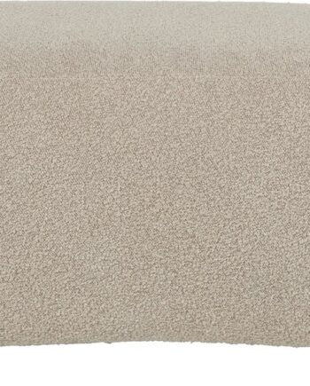 Skammel Studio White Noxx Stenlysgrå Polyester 120 Cm Bred Bænk Til   Personer