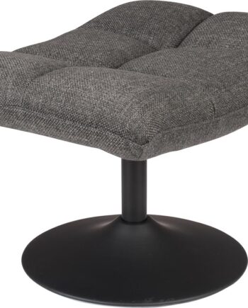 Skammel Taburet Dutchbone Hocker Askegrå Drejelig   Stof Og Stål H46ã B67ã L51   Cm