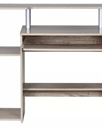 Skrivebord   Computerbord Med Tastaturforlænger  94   90   48 Cm   Sonoma Eg Naturfarvet