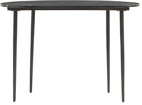Skrivebord House Doctor Eda Oval Bordplade   Sort Marmor Og Jern 110x61 8x74 Cm