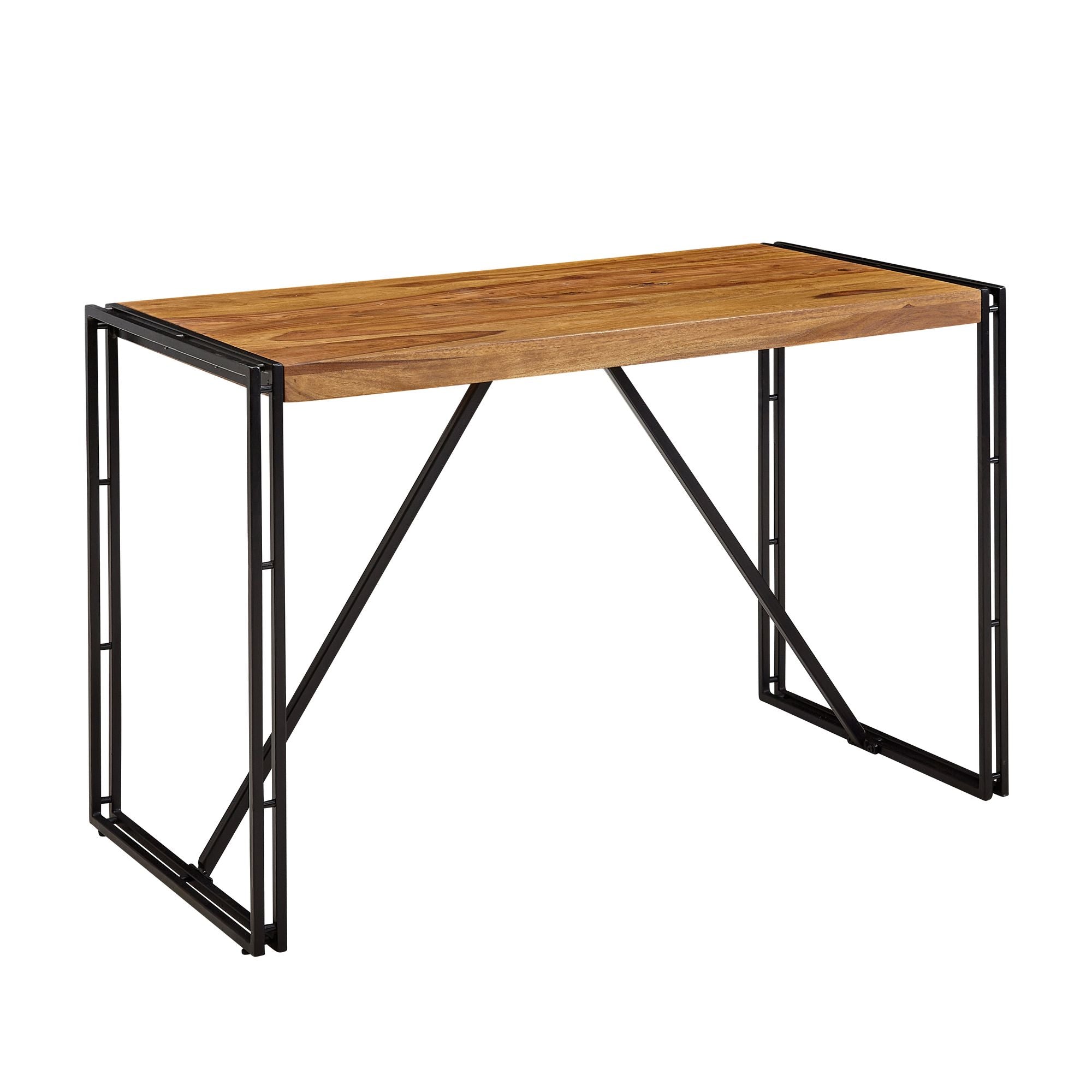 Skrivebord   Massivt Sheeshamtræ  120x60x77cm  Brun