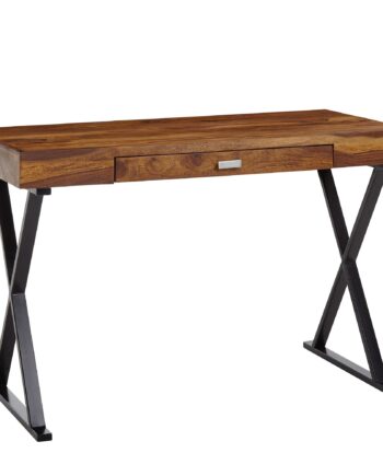 Skrivebord   Massivt Træ  120x55x78 Cm  Brun