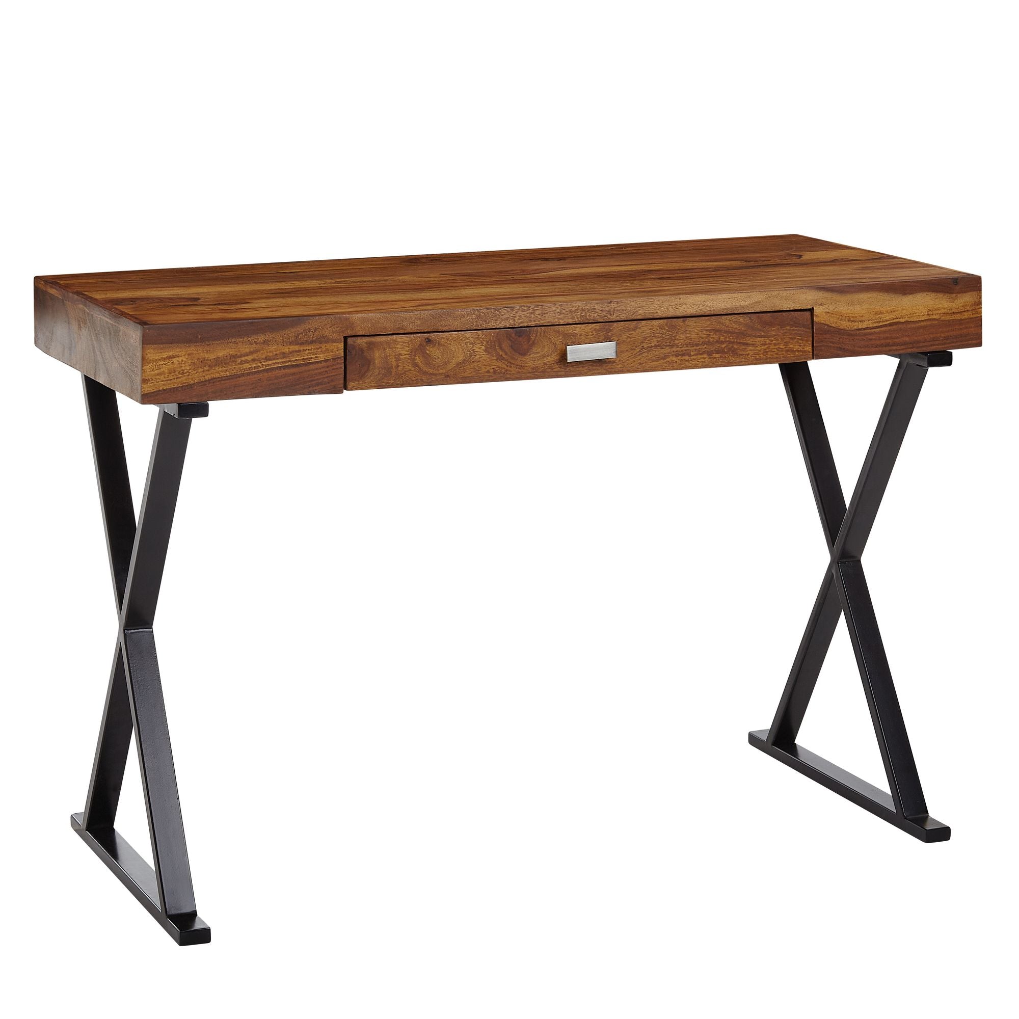 Skrivebord   Massivt Træ  120x55x78 Cm  Brun