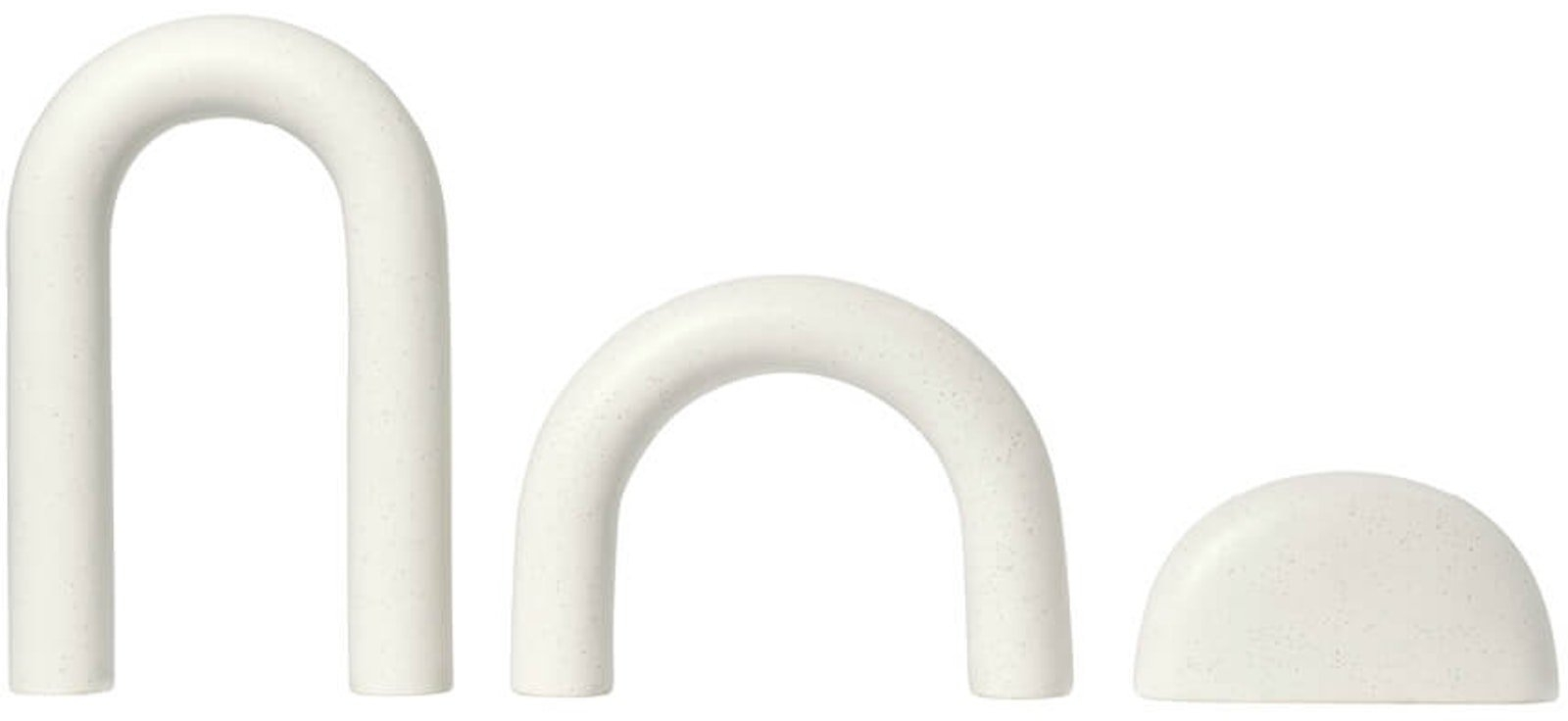 Skulptur Kristina Dam Cupola Off-white Stentøj Minimalistisk Dekoration H33 B24 D5 Cm