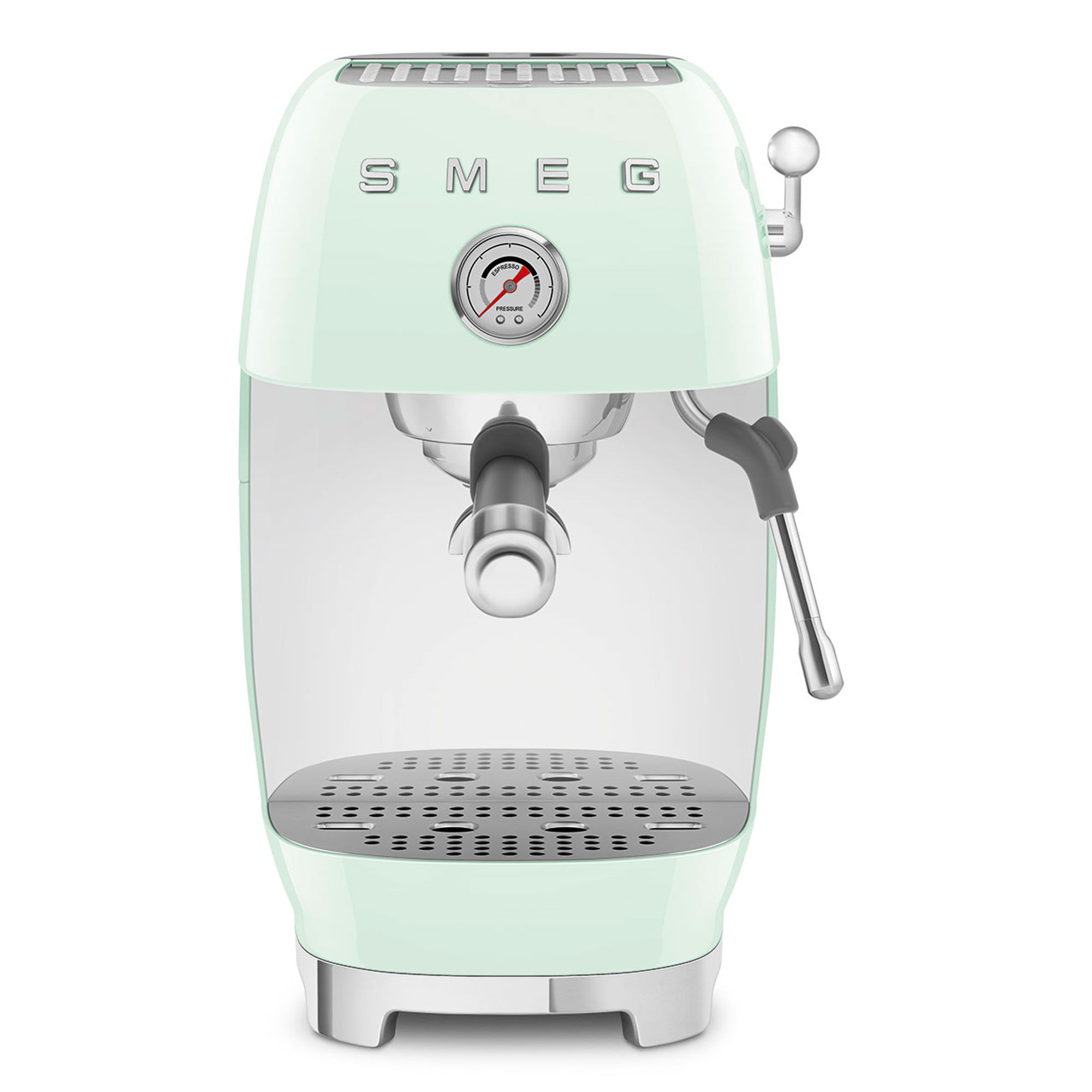 Smeg Manuel Espressomaskine Med Cold Brew Pastelgrøn