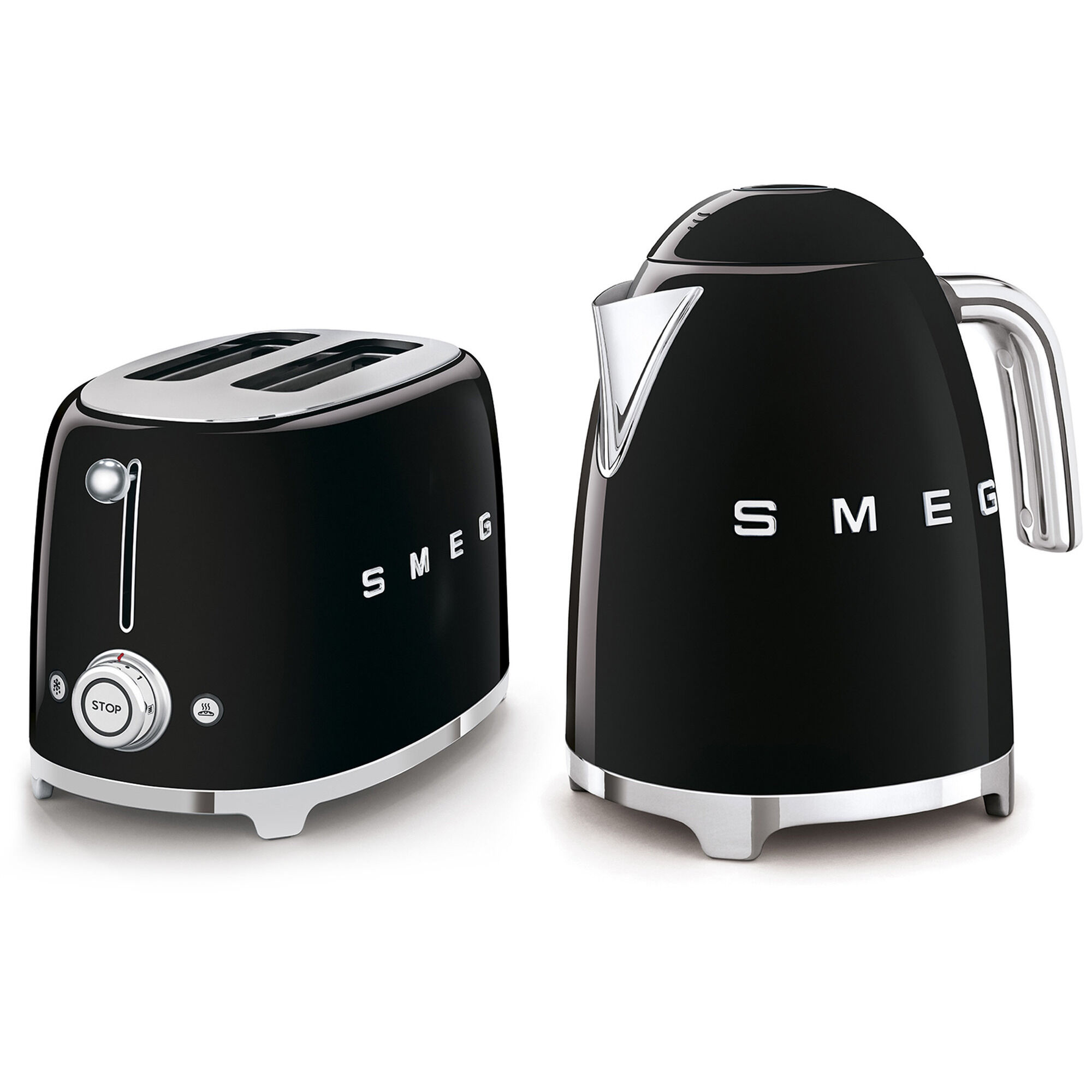 Smeg Pakke: Brødrister Og Elkedel  Sort