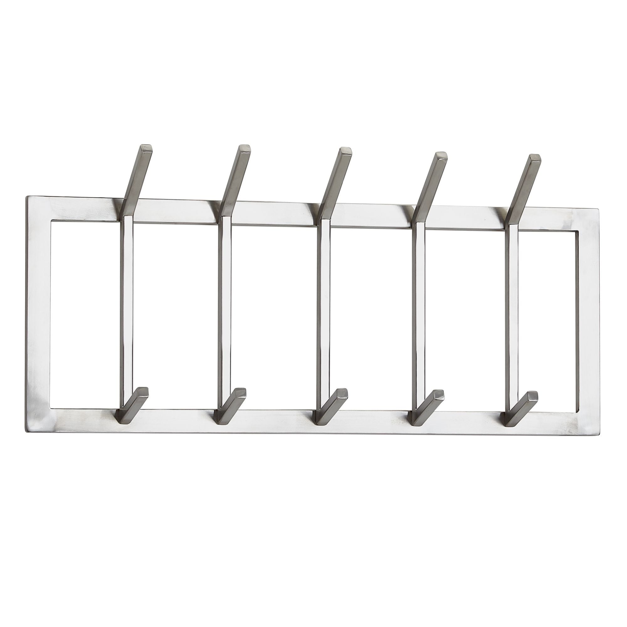 Smuk Og Funktionel Knagerække   Metal  65x30x10 Cm  Sølvfarvet