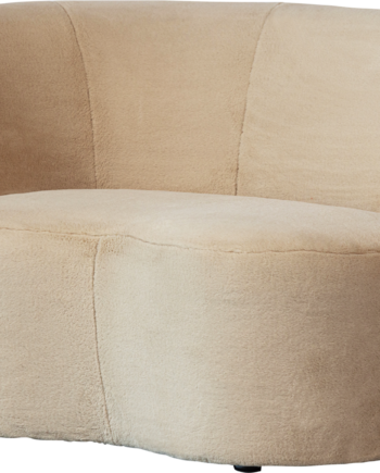 Sofabænk Woood Stone Venstrevendt Natur Polyester   112x80x73 Cm