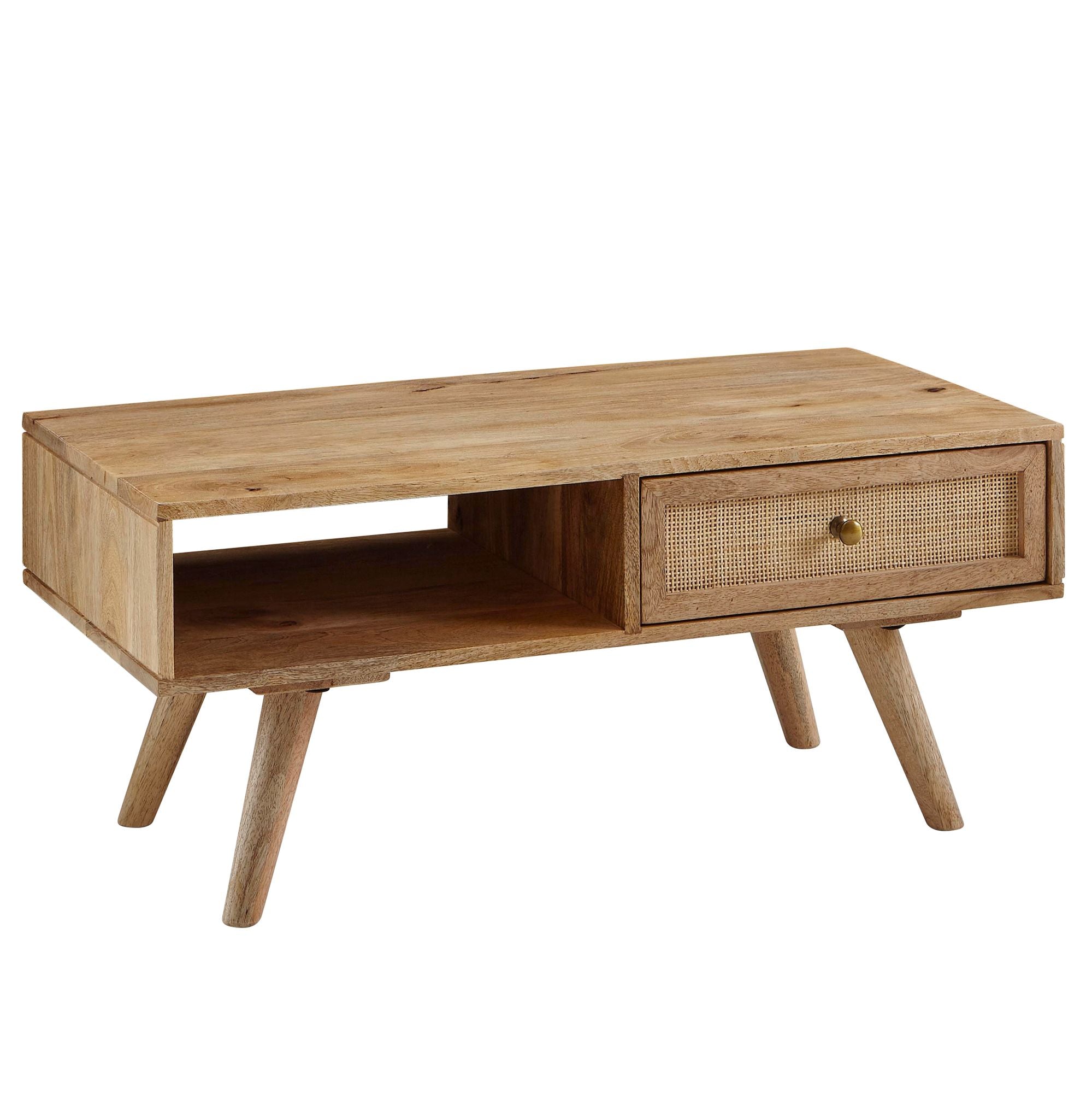 Sofabord   Massivt Mangotræ  90x40x45 Cm  Naturfarvet