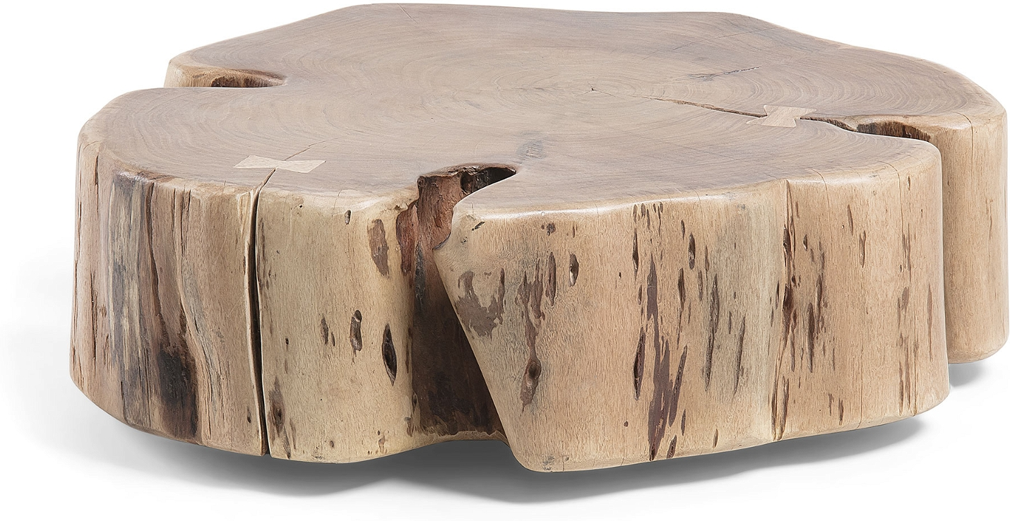 Sofabord Kaffebord Kave Home Essi Massivt Akacietræ Med Hjul H23ã 60ã 65 Cm Rustik Kolonial