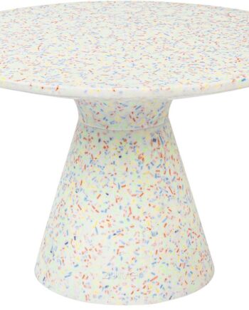 Sofabord Og Loungebord Zuiver Victoria Multifarvet Terrazzo ø50   H32 Cm Offwhite Indendørs Udendørs