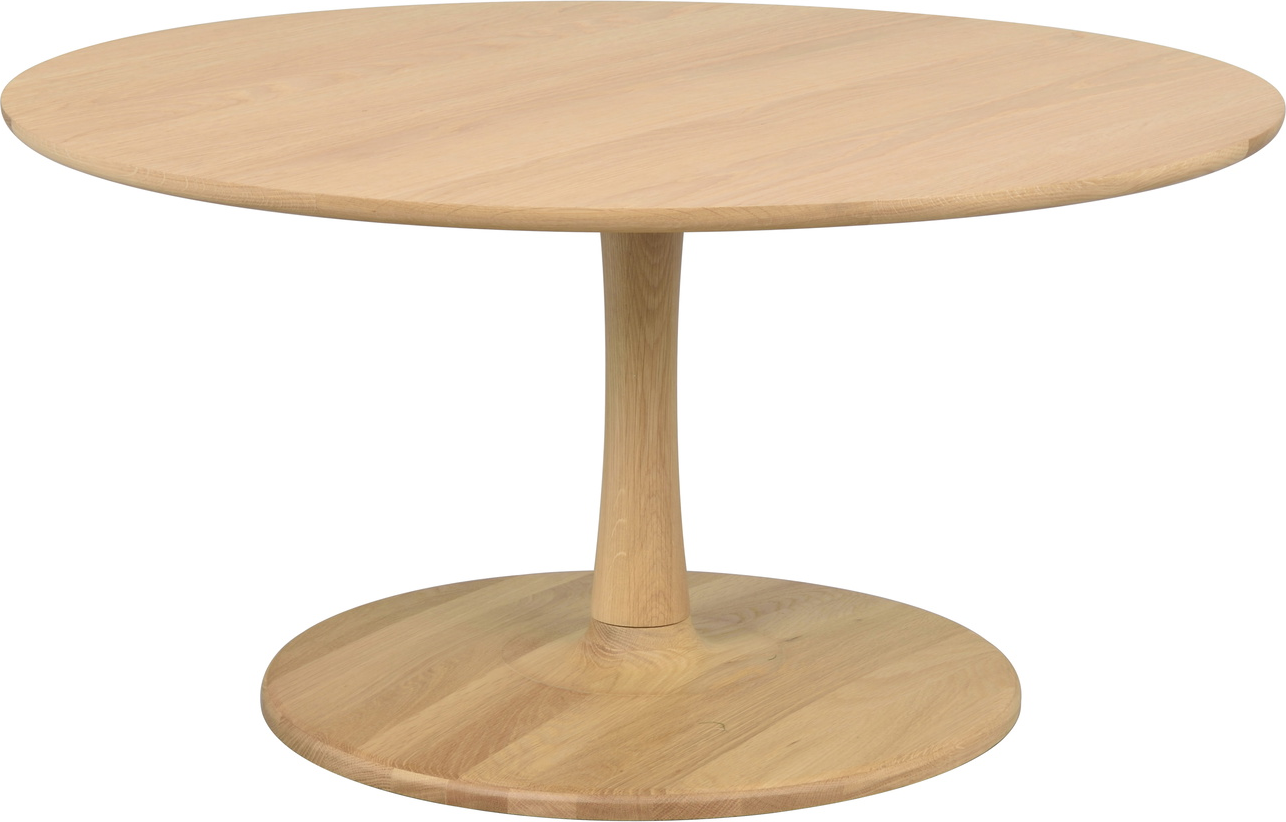 Sofabord Rowico Hobart ø90 H45 Cm Rundt Egetræ Lakeret Fscâ 100 Certificeret