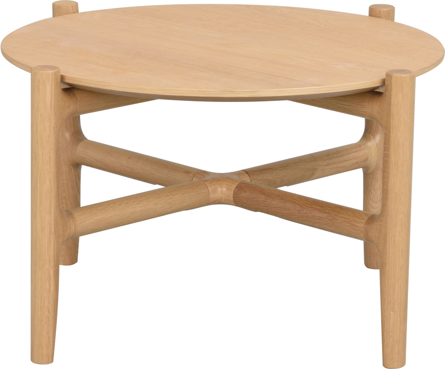 Sofabord Rowico Holton ø62 H36 Cm Rundt Kaffebord Lakeret Egetræ Nordisk Design