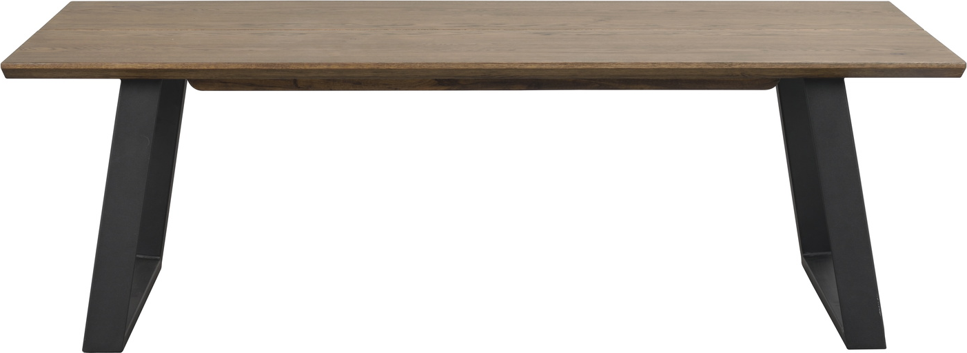 Sofabord Rowico Melville Lyst Egetræsfiner Og Sort Metal 140 65 Cm