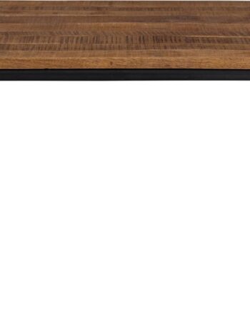 Sofabord   Salonbord Dutchbone Randi   Mangotræ Og Sort Stål 110x60x41 Cm Valnød