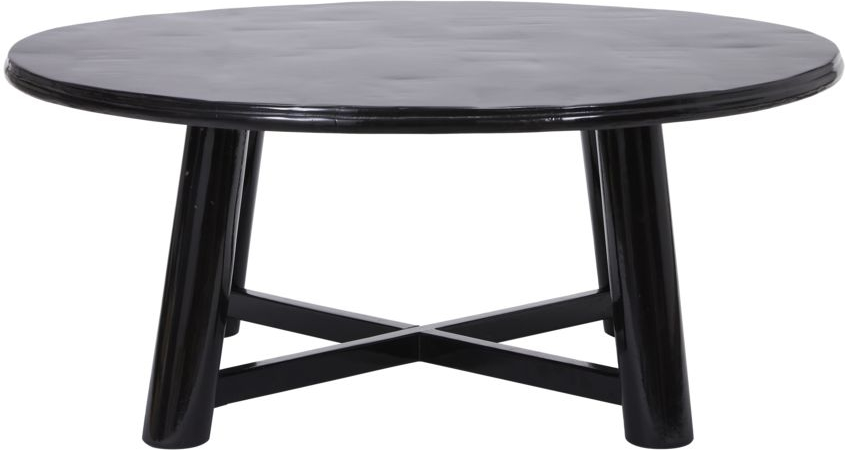Sofabord Salonbord House Doctor Vali ø110   H45 Cm Eukalyptus Mangotræ Mørkebrun  -formet Base Skulpturelt Design