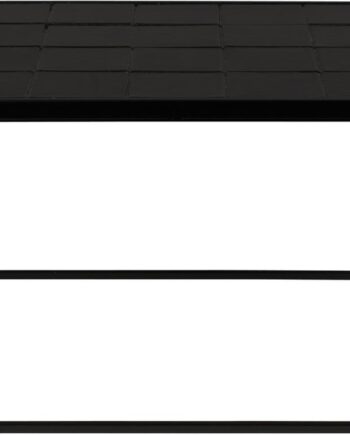Sofabord Zuiver Glazed Loungebord Antracit Keramisk Bordplade Jernstel 93x42 5x35   Cm