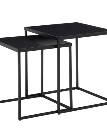 Sofaborde  Sæt Af   Stk    Metal  Industrielt Look  Sort