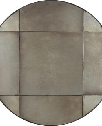 Spejl Dutchbone Mado Retro Rundt Vægspejl Sort Mdf ø89 Cm Vintage Charme