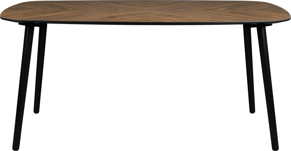 Spisebord Dutchbone Clover Vintage 165x90 Cm Valnødfiner Gummitræ Mørk Natur