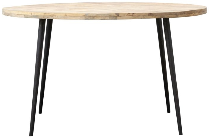 Spisebord House Doctor Club Rundt Mangotræ Jern ø130   H76 Cm Natur