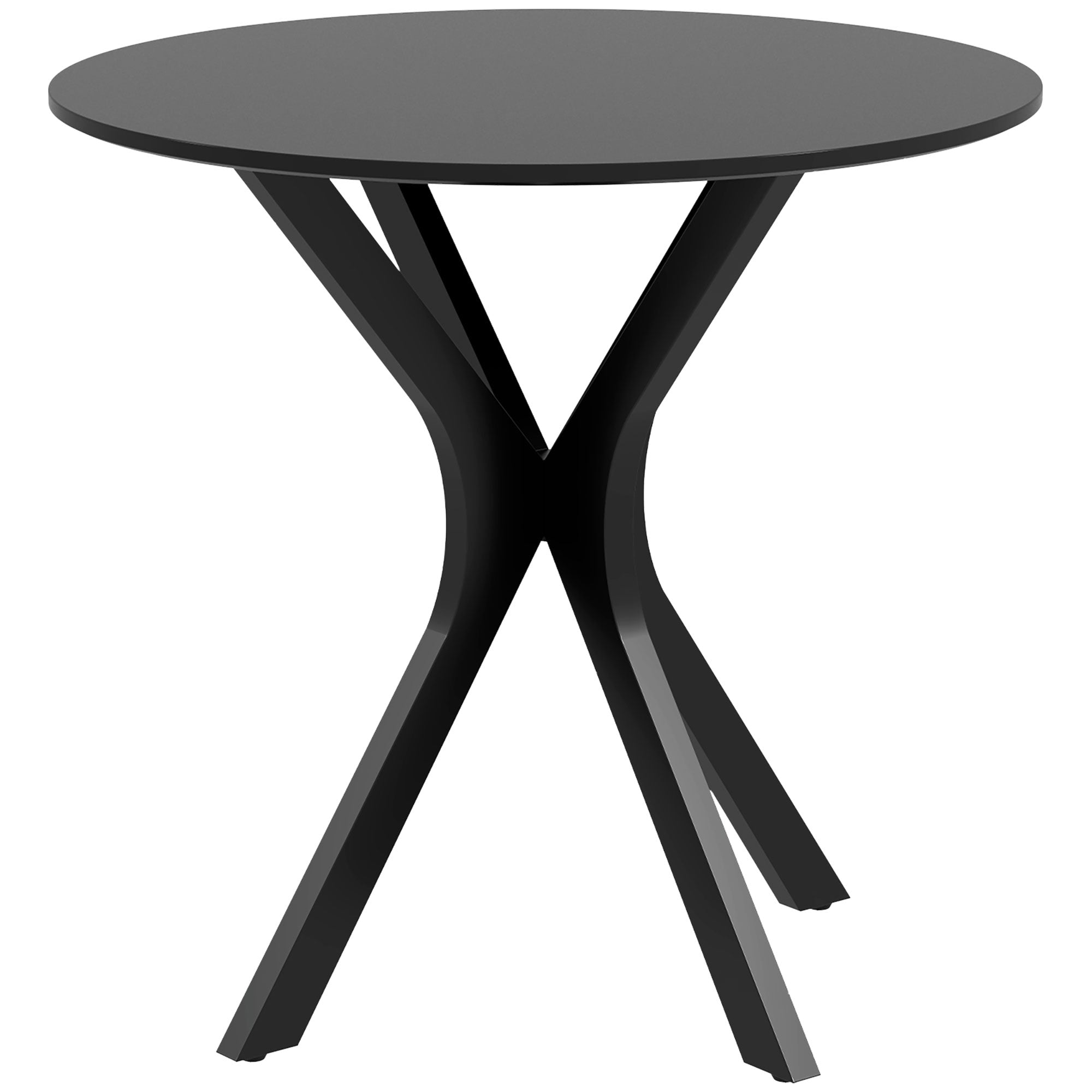 Spisebord Køkkenbord Rundbord  Moderne Design  78 Cm   78 Cm   75 Cm  Sort