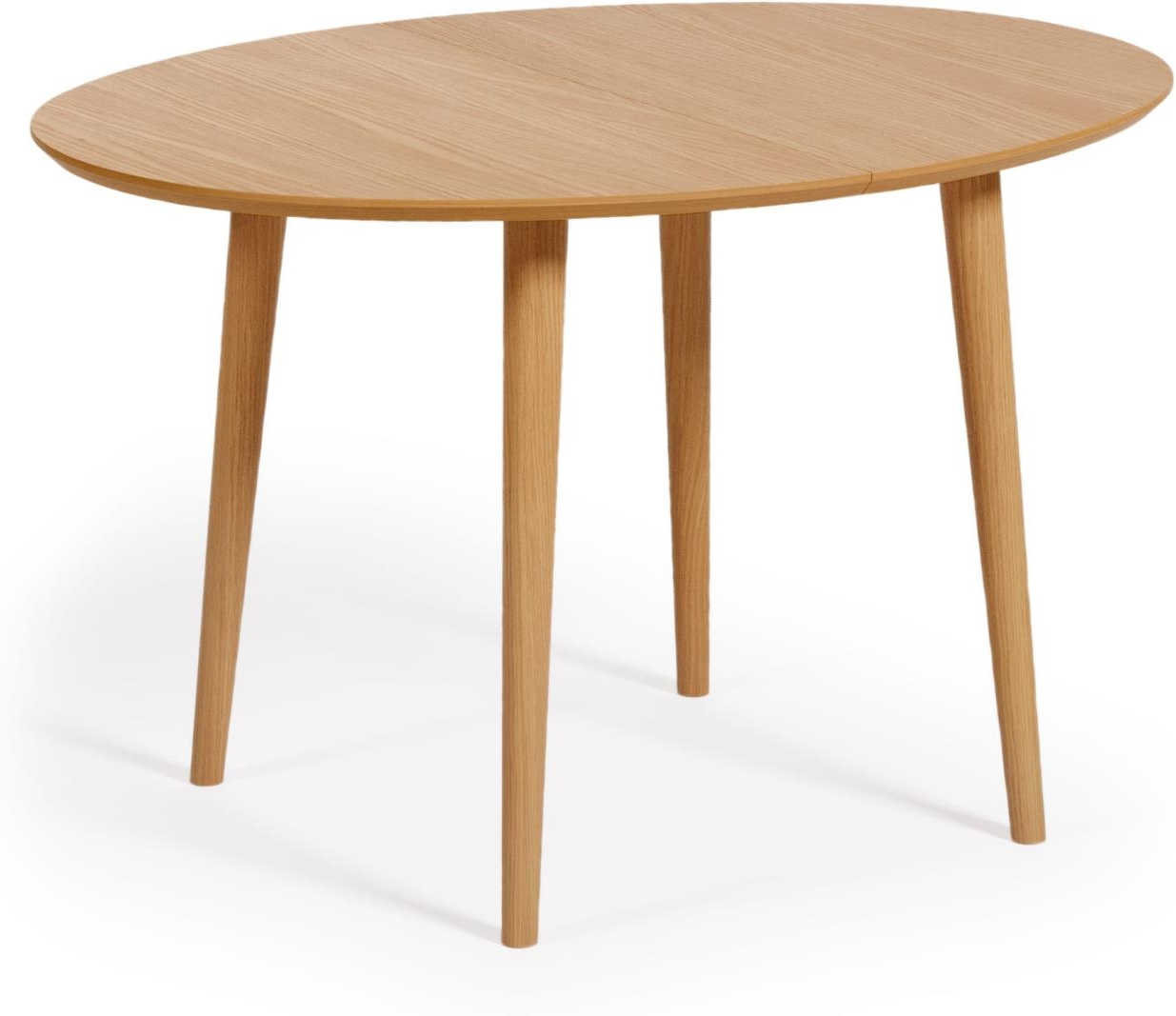 Spisebord Med Udtræk Kave Home Oqui 120x90 Cm Op Til Personer Natur Egetræ Finér Nordisk Design