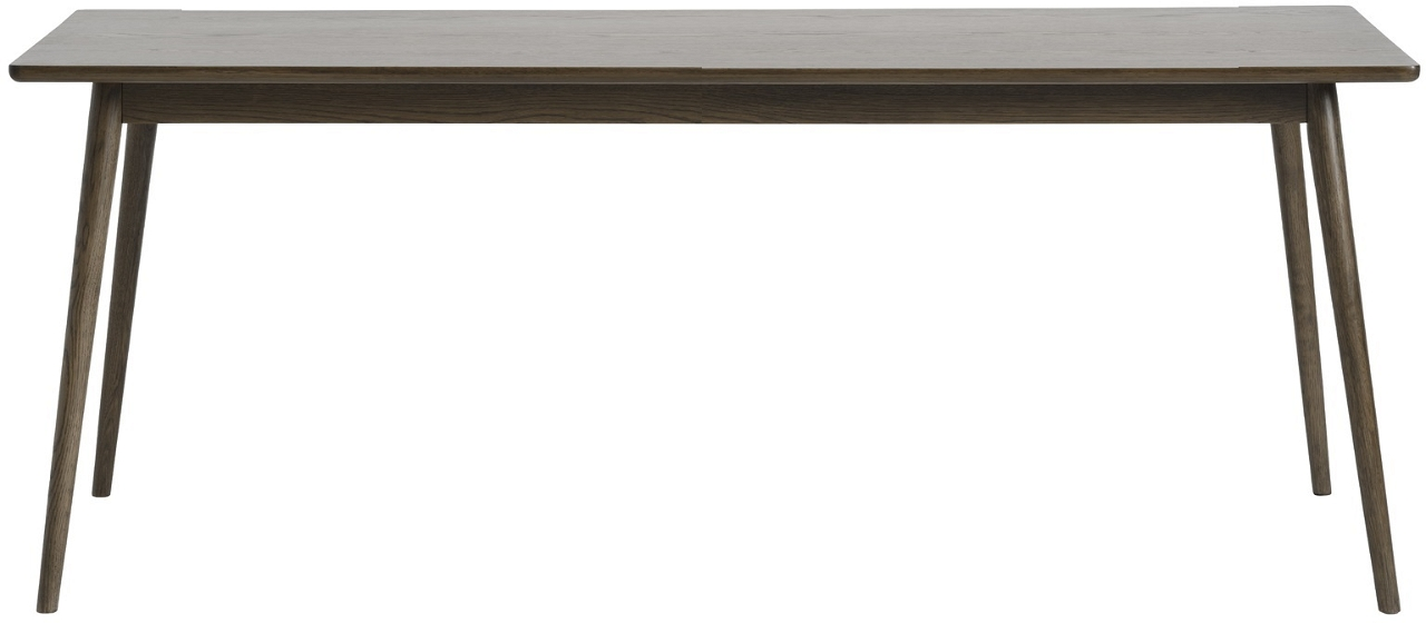 Spisebord Nordique Design Barrali Rektangulært Røget Egetræ 190x90 Cm Udtræksplade Til Pers