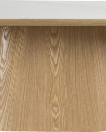 Spisebord Studio White Almira Ovalt 200   90 Cm Natur Marmor-mat Mdf