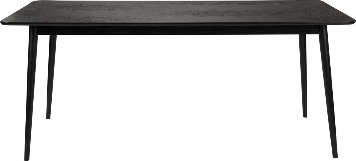 Spisebord Studio White Fabio Sort Egetræsfiner 180x90x75 Cm Moderne Skandinavisk Design